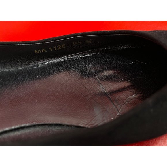 Louis Vuitton Uniformes Uniform Black Suede Logo Tabs Ballet Flats 39 1/2 M - Picture 8 of 15
